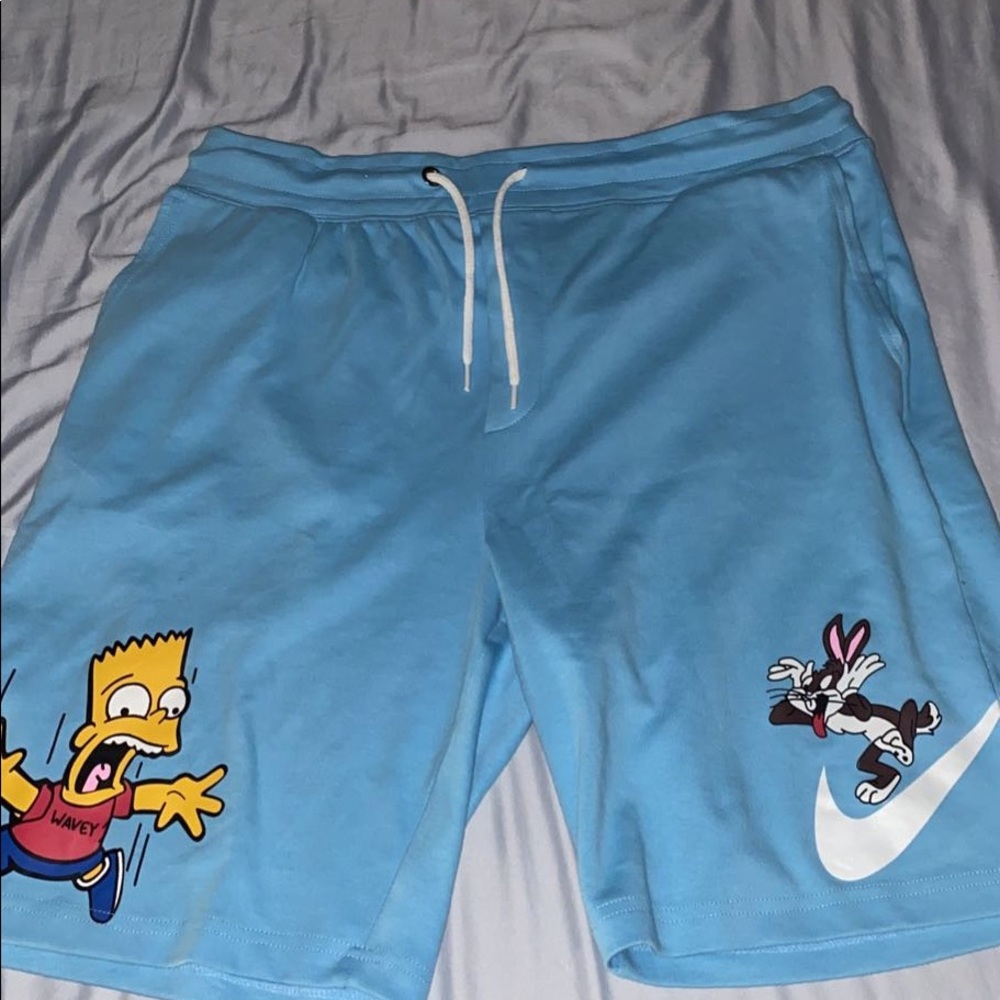 Rare Nike cotton tech fleece simpsons shorts